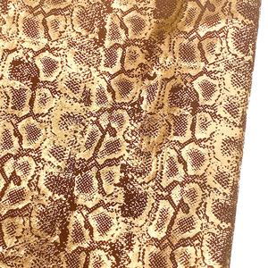 عينة مجانية قماش مطاطي ذهبي نايلون سبانديكس لامع مجسم من رقائق جلد الثعبان قماش مطبوع لملابس السباحة بيكيني أقمشة رقص - Product Image 5