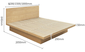 Base de Cama Moderna de Madera Maciza con Almacenamiento Elevable - Product Image 4