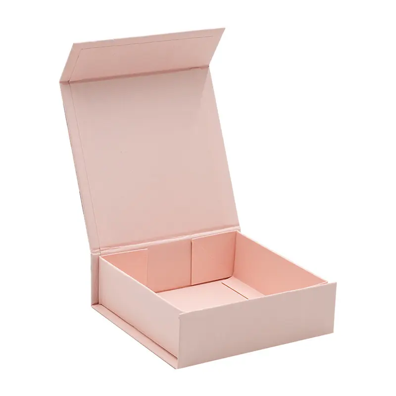 Wholesale small tiny pink cardboard rigid decorative gift box with magnetic lid