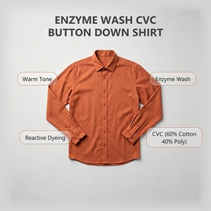 Chemise Formelle CVC à Boutons Lavage Enzymatique Urban Nomad avec Logo Personnalisé Vente en Gros Fiable - Product Image 2
