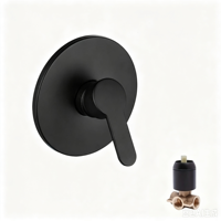 Mitigeur de douche encastré en laiton, monocommande chaud/froid, finition chrome, fonction simple, robinet mural pour salle de bain