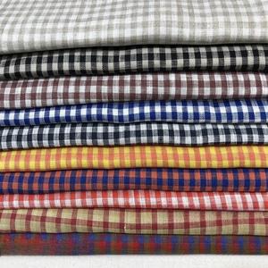 <span class=keywords><strong>Tissu</strong></span> 100% <span class=keywords><strong>lin</strong></span> teint <span class=keywords><strong>en</strong></span> fil, à carreaux colorés, à motifs gingham, respirant, <span class=keywords><strong>en</strong></span> <span class=keywords><strong>lin</strong></span>, pour hommes <span class=keywords><strong>et</strong></span> femmes - Product Image 3