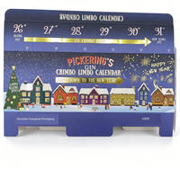 Cajas de Regalo Personalizadas para Calendario de Adviento de Ginebra Navideño de 6 Días, con Ventanas Desgarrables, Impresión a Todo Color y Estampado en Lámina Dorada