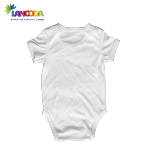 Barboteuse à manches courtes pour bébé, t-shirt blanc personnalisé par sublimation, - Product Image 2