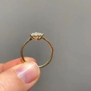 1+1CT Kite Lab Grown <b>Diamond</b> Engagement <b>Ring</b> 14K Gold Solitaire Luxury Fine Jewelry Elegant Bridal <b>Ring</b> for Women - Product Image 2