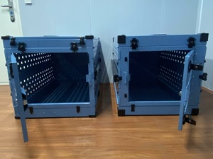 Usine directe Portable grands chiens Cage en alliage d'aluminium pliable voiture pour animaux de compagnie transportant Camping voyage <span class=keywords><strong>chien</strong></span> caisse pour <span class=keywords><strong>chien</strong></span> - Product Image 3
