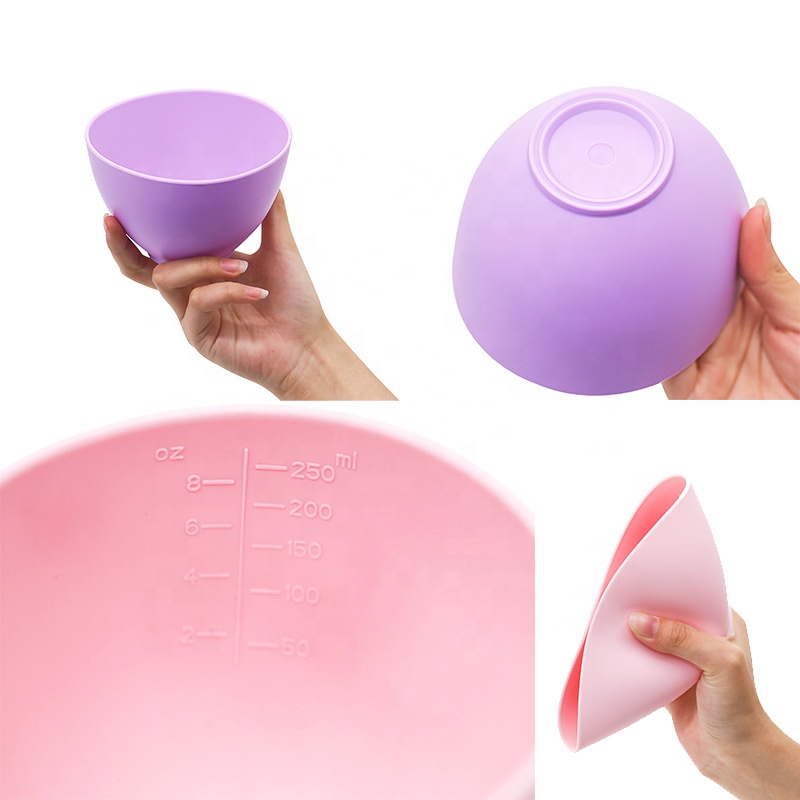 Mini tigelas de silicone para rosto, tigelas reutilizáveis para uso facial diy, artesanato, condimentos, molho, mergulhos, doces, frutas, lanches