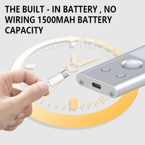 Lampe LED rechargeable moderne pour placard, sans fil, alimentée par batterie, avec détecteur de mouvement, éclairage intelligent personnalisé, 5V, aluminium - Product Image 3