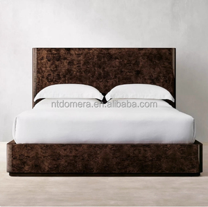 Amerikanisches Modernes Doppelbett aus Massiver Eiche mit Baumrinden-Design, Schlafzimmer-Set mit Weichbett - Product Image 5