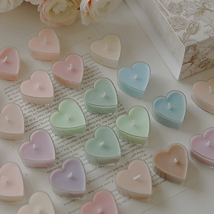 AIKUN Wholesale Fragrance Oil Gift Set Tea Light Candles Valentines Day <b>Heart</b> <b>Shaped</b> Colorful Candle - Product Image 6