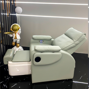 Sillón de Pedicura con Colores Personalizados, Relajación, Masaje, Reclinable, Spa de Pies Moderno para Salón de Belleza, Hecho de Cuero Sintético y Acero Inoxidable - Product Image 6