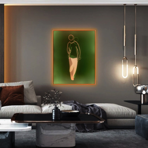 JZ Home Decor Grand Encadré Illuminé Moderne Acrylique Impression Peinture 3D Portrait Moderne Mur Art Led - Product Image 6