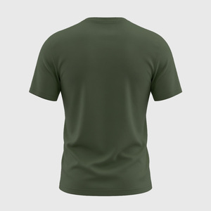 Men's <b>Olive</b> <b>Green</b> Short Sleeve Cotton Crew Neck <b>T</b> <b>Shirt</b> Custom Print Short Sleeve Tee - Product Image 4