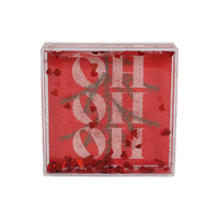 Cadre photo en plastique AS carré de 4x4 pouces avec logo personnalisé, cadre photo liquide transparent à l'eau