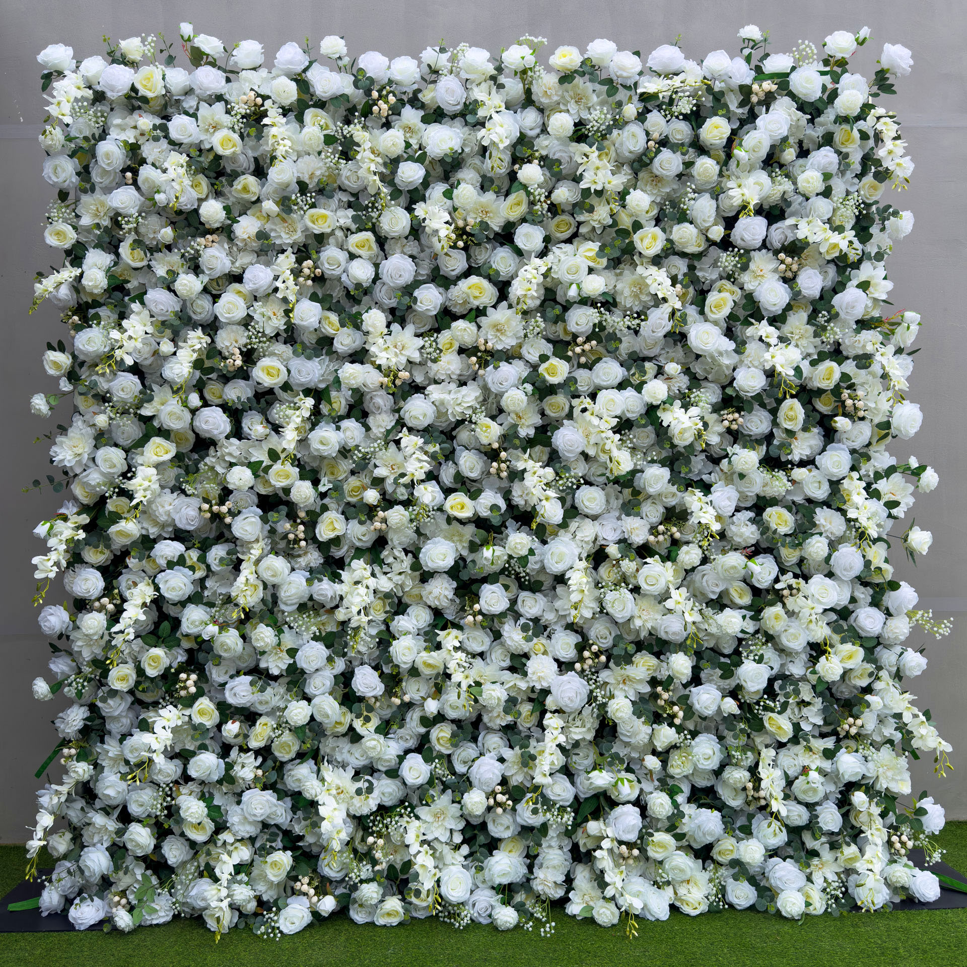 5DGreen Rose Flower Wall 2*2m