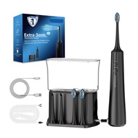 Brosse à dents électrique 2 en 1 à lévitation magnétique Sonic avec hydropulseur Ensemble complet de nettoyage des dents