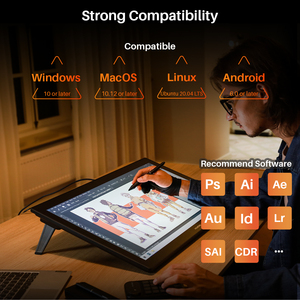 Tablette graphique numérique professionnelle Kamvas <span class=keywords><strong>Pro</strong></span> 27 avec écran LCD pour artistes - Product Image 6