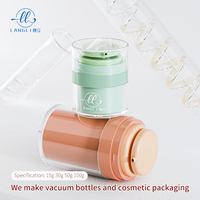 Frascos Portátiles con Bomba Airless de 15ml, 30ml, 50ml, Diseño Ecológico a Prueba de Fugas, Tapa de Rosca, Acrílico PP, Vacío por Presión, para Cosméticos y Viajes