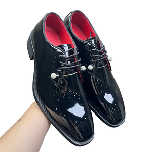 25165 Nouvelle Chaussure de Ville Noire pour Hommes d'Affaires, de Bonne Qualité, à Lacets, Rehaussante, avec Semelle Extérieure en EVA, Cuir et Caoutchouc, Toutes Saisons, Tendance, à Bout Carré - Product Image 1