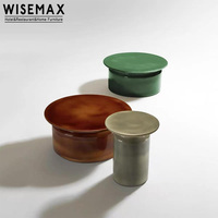 WISEMAX FURNITURE Table basse en fibre de verre au design nordique créatif, mobilier d'intérieur, table d'appoint minimaliste pour salon