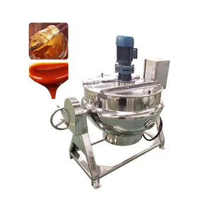 Paslanmaz çelik elektrikli isıtma sosu karıştırıcı şeker işleme makinesi