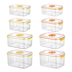 Vacuum Sealed Food Grade Plastic Containers Rectangle Clip On Lid Microwave Safe For Fruits Vegetables Storage - Product Image 5