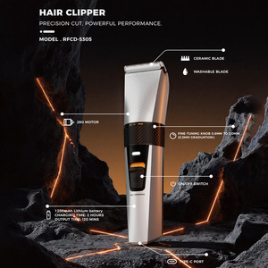 Cortadora de pelo eléctrica ajustable para hombre RFCD-5305 recargable con cuchilla de cerámica y accesorios para uso doméstico - Product Image 3