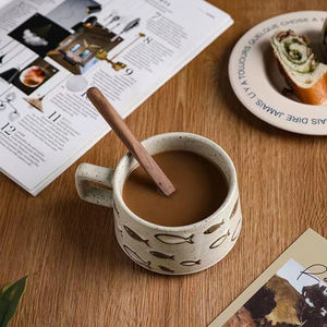 Bastoncino per Mescolare Caffè in Legno Massello di Noce Nero Runwood, Personalizzabile, per Gelato, Burro, Marmellata, Tè e Latte - Product Image 1