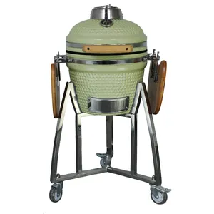 16'' Portable OEM and ODM Ceramic grill Kamado Charcoal BBQ Smoker Cooking outdoor