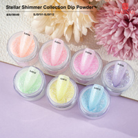 Poudre à ongles scintillante à séchage rapide et colorée pour immersion, effet étoilé, fournitures d'usine