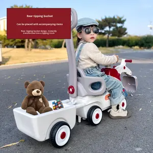 E Yibei escavatore elettrico auto Ride-On per <span class=keywords><strong>2</strong></span> a 4 anni bambino con braccio escavatore <span class=keywords><strong>2</strong></span>-in-1 può sedersi E spingere - Product Image 1