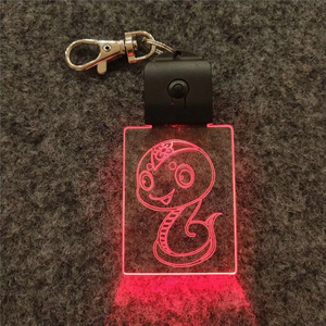 Portachiavi all'ingrosso calcio portachiavi In acrilico basket con luci notturne a Led colorate per regali Souvenir Glow In The <span class=keywords><strong>Dark</strong></span> - Product Image 2