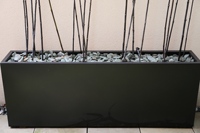 Pot de fleur décoratif en acier résistant aux intempéries-Vase artistique en métal Pot essentiel d'aménagement paysager de jardin, Pot de fleur de plancher en acier résistant aux intempéries
