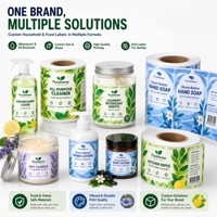 Autocollants imperméables pour bouteilles de détergent, étiquettes personnalisées pour produits chimiques quotidiens, étiquettes adhésives pour bocaux de produits de nettoyage ménager
