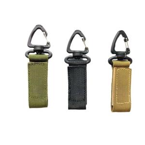 Moschettone Tattico da Esterno in Nylon con Anello a D e Portachiavi, Nero, Kaki, Verde <span class=keywords><strong>Militare</strong></span>, Attrezzatura da Escursionismo - Product Image 4