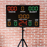 Tableau d'affichage électronique LED étanche CHEETIE CP43, tableau de score portable pour le basketball, avec chronomètre de tir