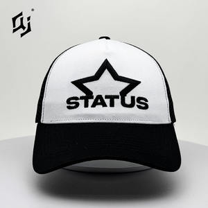 कस्टम उच्च गुणवत्ता 5 पैनल डेनिम कैनवास मेष ट्रक टोपी कढ़ाई लोगो फैशन आउटडोर आकस्मिक खेल समायोज्य निर्माता - Product Image 2