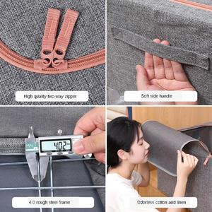 Bolsa de almacenamiento para armario, organizador plegable de algodón y línea de 24L, caja organizadora de ropa, contenedor para el hogar - Product Image 2