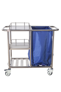 HOChey <span class=keywords><strong>รถ</strong></span>เข็น<span class=keywords><strong>พยาบาล</strong></span>สแตนเลส304ทนทานกันน้ำกระเป๋าออกซ์ฟอร์ดเครื่องมือทางการแพทย์รถเข็นพยาบาล - Product Image 2