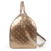 Sac messager et sac de voyage grand format personnalisé pour homme, avec chaîne, design en relief, en cuir PU, mode unisexe