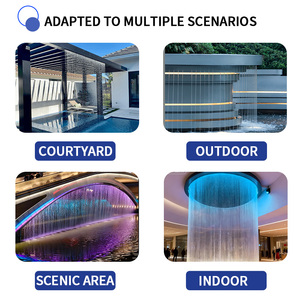 Cascata d'Acqua Decorativa 2025 con Illuminazione, Pompa, Ugello, Controller e Telaio Principale, Lunghezza e Forma Personalizzabili - Product Image 5