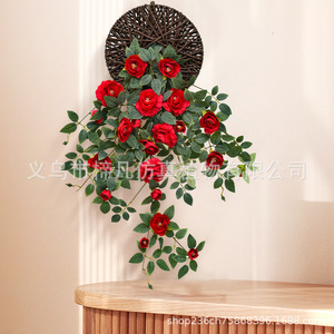 Guirlandes de roses artificielles à suspendre, décoration florale en soie pour la maison, les mariages et les événements extérieurs - Product Image 2