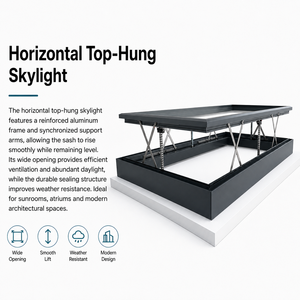 <span class=keywords><strong>Lucernario</strong></span> Elettrico Motorizzato in Alluminio per Veranda Moderna, Controllato da App, con Telecomando Wi-Fi - Product Image 2