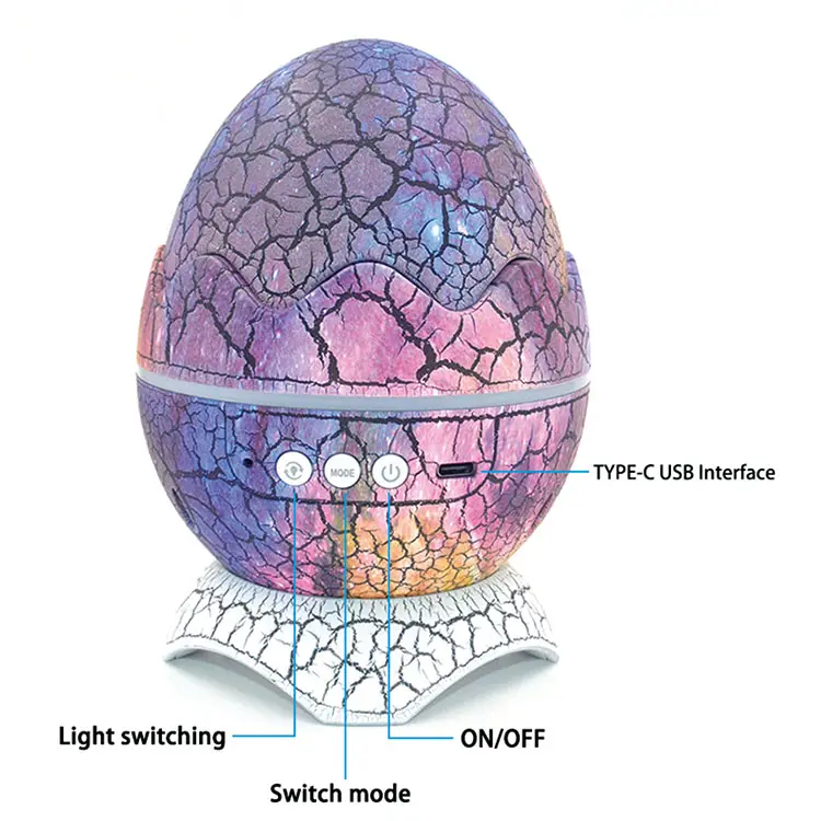 Lampen projektor Creative Starry Dinosaur Egg Baby Musical Star Nachtlicht Weihnachts projektor Licht