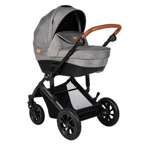 Carrinho de bebê luxuoso 3 em 1 com berço e rodas de assento de carro chique - Product Image 6