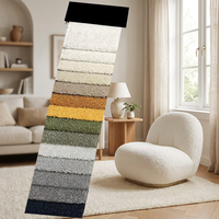 Tissu bouclé en polaire d'agneau anti-boulochage en polyester épais pour ameublement domestique