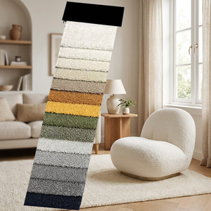 Tissu bouclé en polaire d'agneau anti-boulochage en polyester épais pour ameublement domestique - Product Image 2