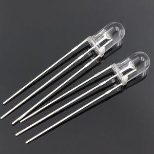 Diodes <span class=keywords><strong>LED</strong></span> bicolores 3 mm 5 mm 3 broches de bonne qualité d'usine, <span class=keywords><strong>anode</strong></span> commune, <span class=keywords><strong>cathode</strong></span> commune, avec lentille transparente, lentille diffuse laiteuse - Product Image 1