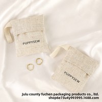 Fuchen Sac de rangement recyclable pour enveloppes Sac à poussière en toile pur coton et lin pour bijoux Écologique avec design durable