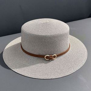 <b>Flat</b> Top Bowler <b>Hat</b> Wholesale Beach Straw Boater <b>Hat</b> for Women Summer Straw - Product Image 5